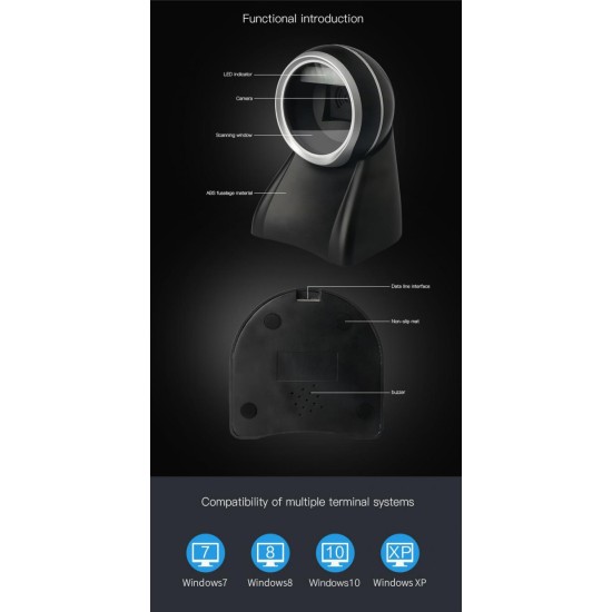 NG ENΣΥΡΜΑΤΟ 2D OMNIDIRECTIONAL BARCODE SCANNER ΠΑΓΚΟΥ