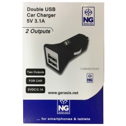 NG ΦΟΡΤΙΣΤΗΣ ΑΥΤΟΚΙΝΗΤΟΥ 2USB 5V 3.1A ΜΑΥΡΟ